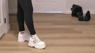 Homemade MILF Miss JJ Chose Intense Ballbusting & Obedient Slave Couple - Amateur Femdom in Glasses