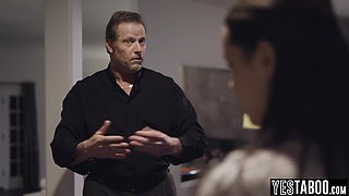 Busty tiny Latina teen babysitter railed