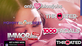 THROATED - Lingerie Latina Xochi Moon Craves Big Dick Throat Fuck