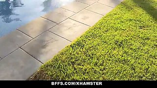 Best friends - perv checks teenager females with drone