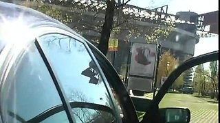 Wonderful Amateur Teen with Big Tits Masturbates Her Tight Pussy in the Car