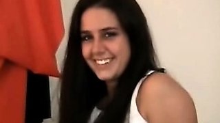 Busty brunette solo masturbation
