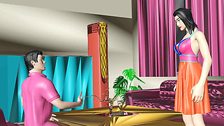 Brother-in-law fucked his sister-in-law after seeing her alone in his house