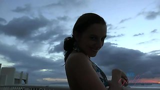 Ashlynn Taylor's Still Wet Pussy After Ocean Dip: Amateur & Hairy Latina in Shower with Tattoos & Piercings POV