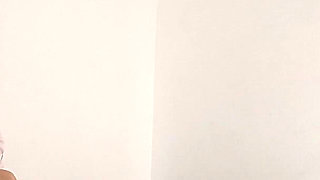 Amateur Woman Has Fun Trying on Clothes and Cutting Them.