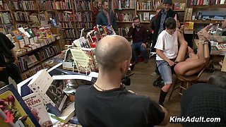 Bailey Brooks Bookstore Banging Public Rope Bondage Stranger Fingers Spit Blowjob Rough Fuck Anal