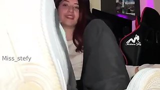 Porn latex movie with foot fetish and blonde mistress