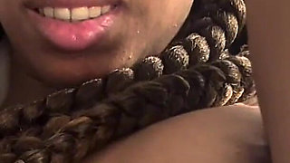 Sexy Bright Light Ebony Dakota Slim Enjoying Solo Play