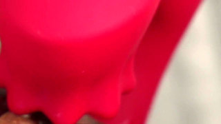 Close-up Masturbation with a New Powerful Pink Vibrator