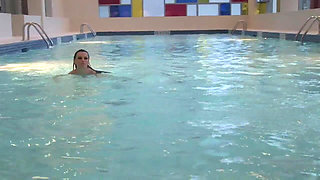Three Brunettes in the Pool