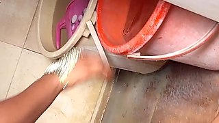 Komal Was Staking a Bath and Her Brother in Law Was Quietly Watching Her From the Door