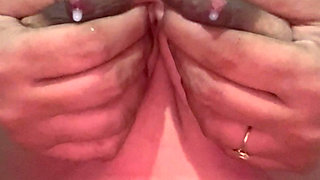 I play with my big tits on your cock