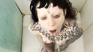Tattooed Slut Never Stops Halfway Every Drop, Every Time, All the Piss