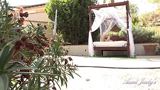 Auntjudys - Busty MILF Keira Invites You Over for Backyard JOI