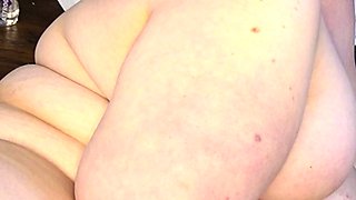 Hot brunette big boobs toying pink pussy