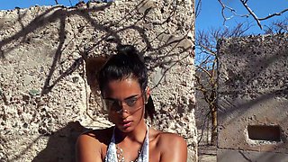 Costa Rican teen removes her tiny bikini