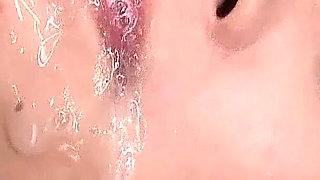 Japan bukkake party with skinny teen and hairy pussy