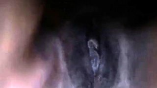 Busty black girl masturbates on webcam