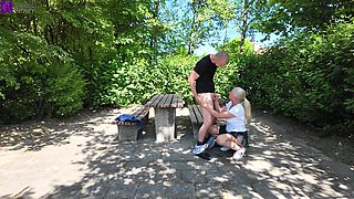 Public Bareback Sex with a Stranger, Creampie, and Mouth Piss at a Rest Stop! Full Movie