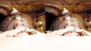 Foxy 3D Superwoman bounces up and down on a cock