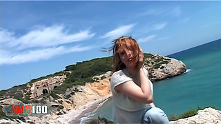 Eva-nort: Hot Eva Nort Stripping in the Rocks