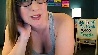 Big boob brunette masturbates on webcam
