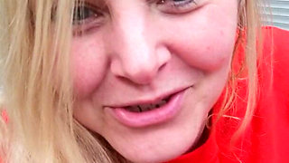 Kiity Queen Teasing and Showing off in the Warehouse. Blond Mature MILF
