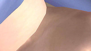 Animated 3D Lesbian Porn - Young Woman and Blue Elf Woman Rubbing Pussies on Floor