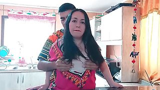Caught My Indian Stepmom Fucking in Kitchen - BBW Kelly Mom Amateur Homemade