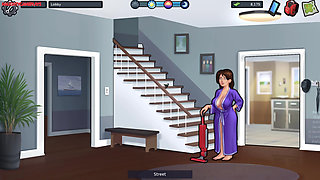 Summertime Saga Part 30 By DarkCookie - MILF Landlady Sucks His Huge Cock and Gives Him a Nice Foot job