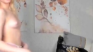 Curly Blonde Teen Records Solo Dildo Masturbation More at
