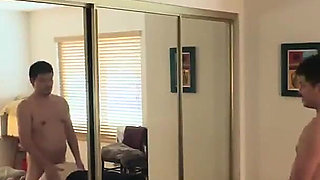 190cm 100kg Chinese Stud Gets Blowjob on the Balcony and Fucks Chinese Slut in the Bedroom