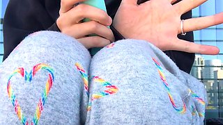 Masturbating loving babe solo toy plays