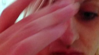 Amateur brunette Michelle with small tit