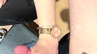 Mistress Ruins Restrained Sub 6 Times Slapping the Cum Out of His Cock