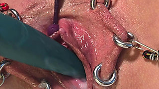 Dripping Creampie Orgasm of My Pierced Pussy