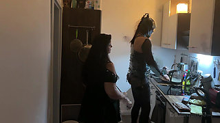 Kitchen Fetish Squirting Madness - Mature Sluts Drenched Everywhere