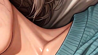 Blue Sweater Hides Huge Boobs