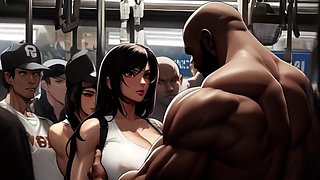 Tifa's Titties Always Draw A Crowd On The Midgar Train