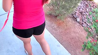 Tiny breasted bitch Brynn Jay got her mouth full of jizz in her first video