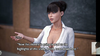 My Hot Teacher Strokes My Dick in Front of the Whole Class and Then I Lick Her