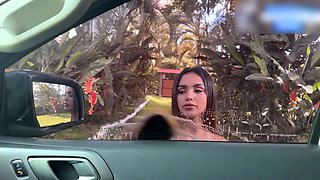 Wonderful truck wash nymph gets penetrated by one of her customers!