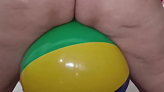 Using My Big Butt and Big Ass to Play with and Bounce a Beach Ball