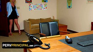 Crank principal - curvy cougar Kate Dee wraps her Big Tits around the principal's cock for daughter-in-law