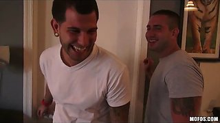 Gang of huge titted teenager latinas start a naughty orgy at a house fest