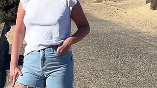 Desperate Wetting Jeans Shorts in Public
