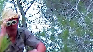 Hot foursome with horny teens outdoor fucked in the ass