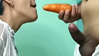 My Stepson Cheated on Me with a Game of Flavors - He Feeds Me a Big Cock and Ends up Filling Me with Milk