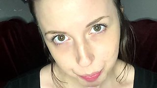 amateur teen multitasking with toys