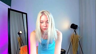 blonde teen pregnant girl has her pussy masturbated